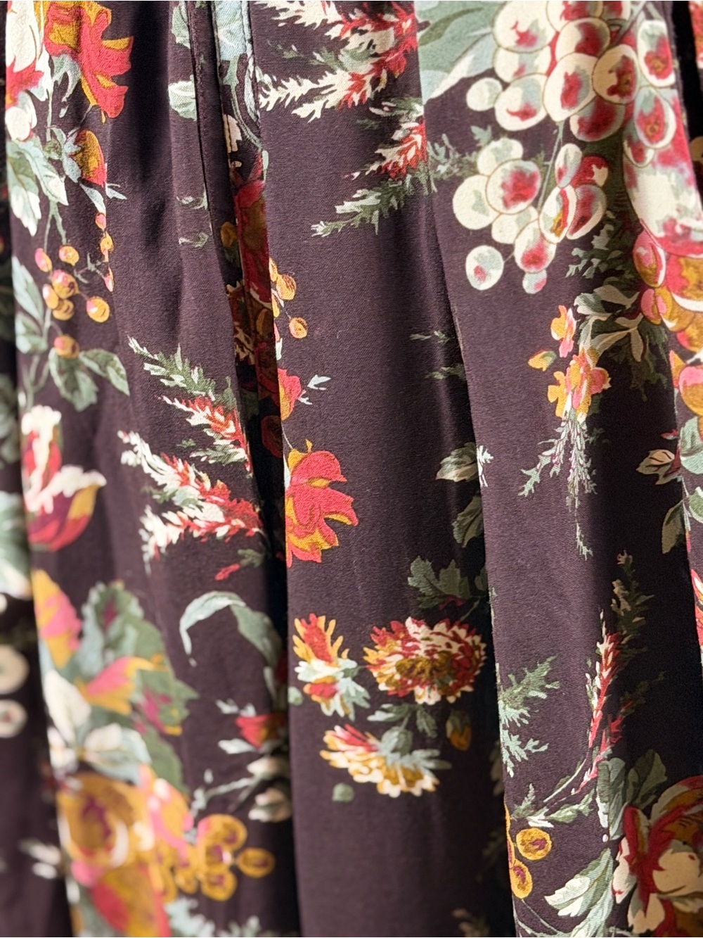 April Cornell Long-Sleeve Chocolate Floral Dress - Picture 9 of 9